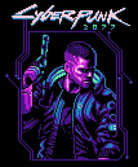 starman-89 no Instagram: “NES style Cyberpunk 2077 #pixelart #8bit #retro #gamer #cyberpunk #cyberpunk2077 #nightcity #pop #videogames” Pixel Art Maker, Style Cyberpunk, Cyberpunk Games, Cyberpunk Design, Pixel Art Pokemon, 8 Bit Art, Art Pixel, 8bit Art, New Retro Wave