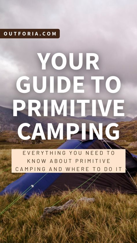 What is Primitive Camping? Learn more about his as this is worth doing at least once. Here’s what to know about it. This guide will help you not to get lost when you are camping solo in a even with family. #PrimitiveCamping Camping Solo, Primitive Camping, Camping 101, Solo Camping, Camping List, Camping Guide, Camping Spots, Camping Tips, Camping Ideas