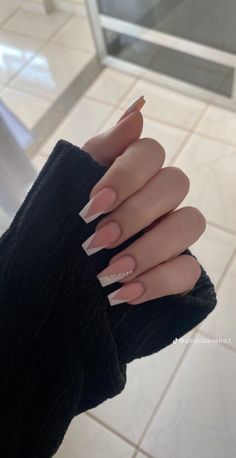 Ballerina Nails Designs, Acrylic Toe Nails, Wow Nails, Hippie Nails, Nagel Tips, Beige Nails, Summery Nails, Basic Nails, Ballerina Nails