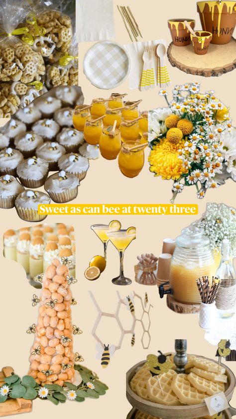 23rd bday party inspo! Sweet As Can Bee, Party Inspo, Bday Party, Bee, Canning, Quick Saves