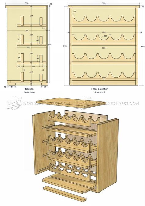 Build A Wine Rack, Wine Rack Plans, Wine Rack Design, Pallet Wine Rack, Wine Cellar Design, Wood Crafting Tools, Wooden Wine Rack, Cellar Design, Woodworking Furniture Plans