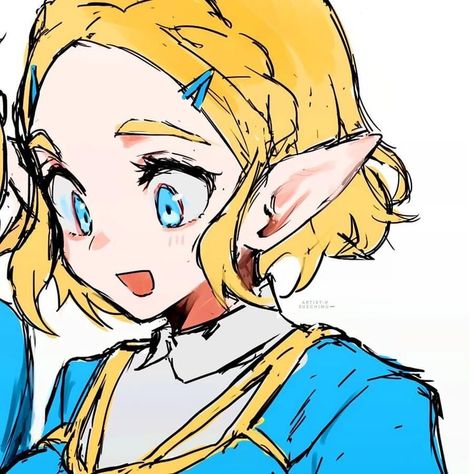 Matching Icons, Zelda, Blonde, Blue