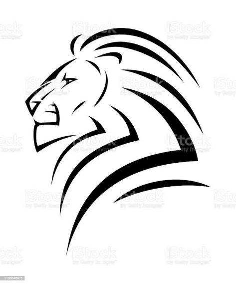 Lion Silhouette, Lion Head Tattoos, Leo Tattoos, Lion Tattoo Design, Desain Lanskap, Lion Logo, Lion Design, Joker Art, Art Drawings Sketches Pencil