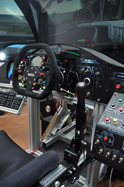 Car Cockpit, Computer Gaming Room, Custom Car Interior, Video Game Room Design, Video Game Rooms, Racing Simulator, Drifting Cars, Gaming Room Setup, Racing Wheel