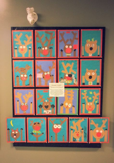 Christmas Art Ideas For The Classroom, Christmas Art First Grade, 3rd Grade Christmas Art Projects, Grade 2 Christmas Art, 2nd Grade Christmas Art Projects, Christmas Art Grade 1, Christmas Art For Kindergarten, Christmas Crafts 2nd Grade, Kindergarten Christmas Art Projects