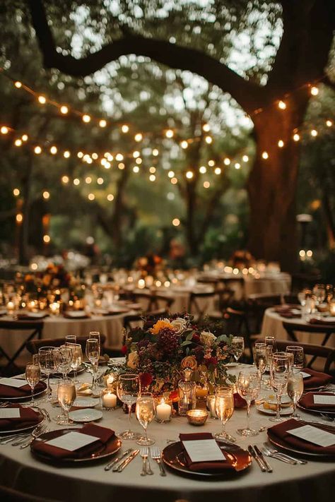 Autumn Themed Table Decor, Rustic Fall Wedding Table Setting, Moody Intimate Wedding, Moody Elegant Wedding, Moody Fall Wedding Colors, Moody Wedding Table Setting, Moody Table Setting, Moody Romantic Wedding Decor, Romantic Moody Wedding