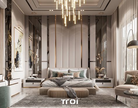 Ｍａｓｔｅｒ ｂｅｄｒｏｏｍ on Behance Luxury Classic Bedroom, Modern Bedroom Design Luxury, Bedroom Design Luxury, Hotel Bedroom Design, Luxe Bedroom, Bedroom Interior Design Luxury, Modern Luxury Bedroom, Luxury Bedroom Design, Luxury Bedroom Master