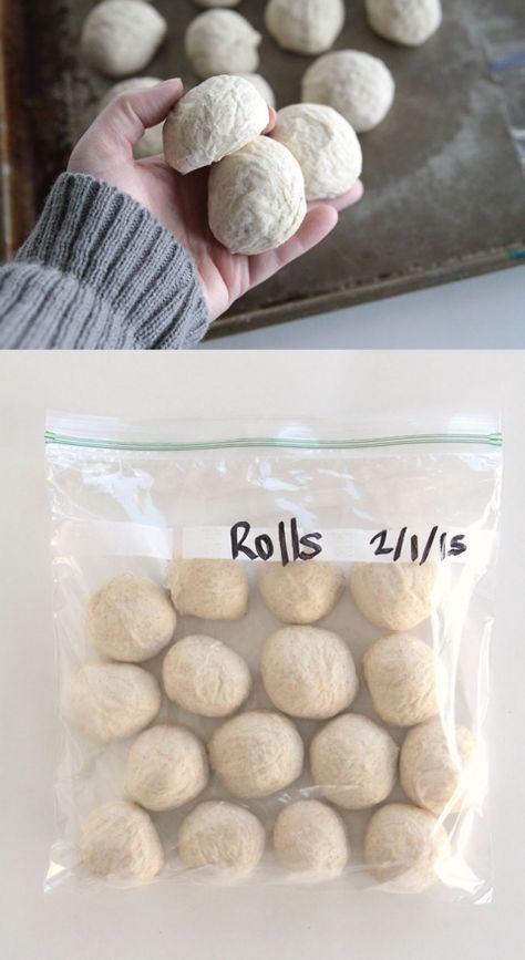 did you know you can make roll dough ahead and refrigerate or freeze it, then bake later? perfect for busy days and holiday dinners! How To Make Rolls, Freezer Lasagna, Freezing Bread, Easy Holiday Baking, Sourdough Dinner Rolls, Homemade Bread Dough, Frozen Dinner Rolls, Frozen Rolls, Lasagna Roll Ups