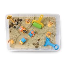 Construction Theme Sensory Bin, Sensory Bin Tools, Construction Truck Sensory Bin, Trucks Sensory Bin, Construction Site Sensory Bin, Sand Sensory Bin, Sensory Diy, Sensory Tables, Toddler Sensory Bins