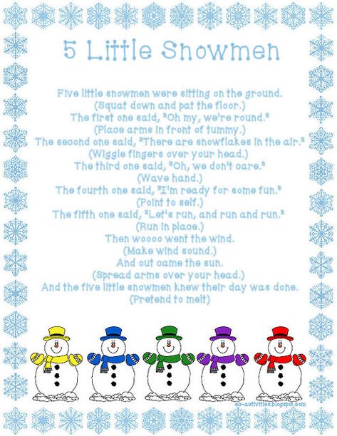 Snowman Songs, Christmas Songs For Kids, Winter Lesson Plan, Best Christmas Songs, Circle Time Songs, Snowmen Activities, Kindergarten Songs, Songs For Toddlers, Winter Songs