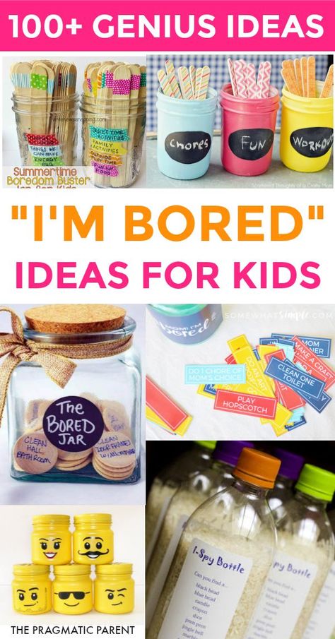 Bored Ideas For Kids, Bored Ideas, Bored Jar, Bored Kids, Games Activities, Boredom Busters, I'm Bored, Indoor Activities For Kids, Kids Discover