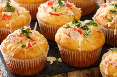 For a switch from sweet treats, try these savory muffin recipes. From cheese to zucchini to meatloaf muffins, you'll flip for these grab-and-go savory bites! Onion Muffins, Fall Bread Recipes, Cheddar Muffins, Mini Muffin Recipe, Savory Muffins Recipes, Moist Pumpkin Bread, Savory Dinner, Savory Muffins, Corn Muffins