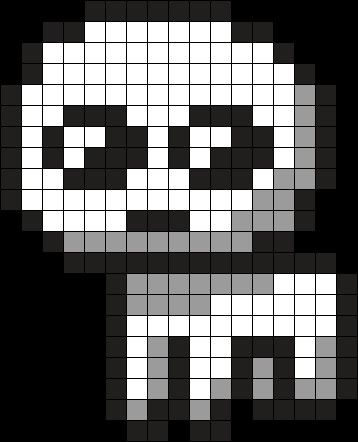 yippee Silly Pixel Art, Tbh Creature Perler Beads, Tbh Creature Perler, Tbh Creature Pixel Art, Grunge Pixel Art, Creepy Perler Bead Patterns, Bone Perler Beads, Undertale Beads Patterns, Fnaf Perler Beads Pattern