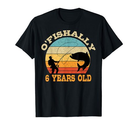 PRICES MAY VARY. Solid colors: 100% Cotton; Heather Grey: 90% Cotton, 10% Polyester; All Other Heathers: 50% Cotton, 50% Polyester Imported Pull On closure Machine Wash I've Got 6 Years Worth Of Fish Stories - This cool fishing theme party design is perfect for 6 year old bday celebrant. Great for a fish hunter or fisherman who loves to catch fish and will be celebrating his 6th or sixth birthday. This angler fishermen birthday party graphic design is for a birthday boy who loves to catch fish. Fishing Birthday Theme, Party Graphic Design, Fishing Theme Party, Fish Hunter, Party Graphic, Fishing Birthday, Fishing Theme, 80 Years, Birthday Theme