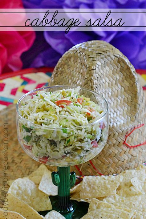 Cabbage Salsa, Easy Cabbage Recipes, Cabbage Recipes Healthy, Salsa Bar, Green Chiles, Cole Slaw, Mexican Dinner, Cabbage Recipes, Salsa Recipe