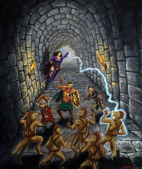 “Tunnel of the Troglodytes” Artist Eugene Jaworski Old Dragon, Concept Art World, Art Poster Prints, Fantasy Races, Dnd Art, Fantasy Monster, Wall Posters, Diy Frame, Fantasy Artwork