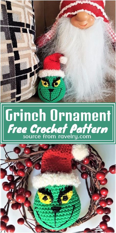 Grinch Crochet, Crochet Grinch, Dream Catcher Crochet, Crochet Dream Catcher, Crochet Wall Hanging, Crochet Christmas Ornaments Free, Crochet Ornament Patterns, Christmas Crochet Patterns Free, Crochet Cup Cozy