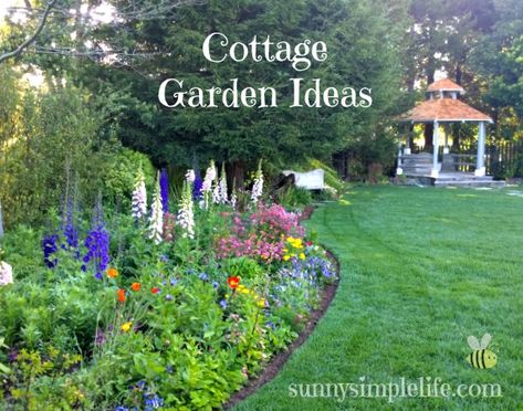 Cottage Garden Ideas Garden Design Ideas Uk, Cottage Front Garden, Cottage Garden Ideas, Garden Ideas Uk, Country Cottage Garden, Backyard Garden Layout, Gardens Ideas, Backyard Garden Landscape, Cottage Garden Design