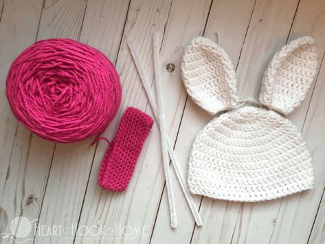 Bunny Crochet Hat, Crochet Elf Hat Pattern, Crochet Elf Hat, Bunny Beanie, Bowl Holders, Beanie With Ears, Beanie Hat Pattern, Crochet Newborn, Crochet Easter