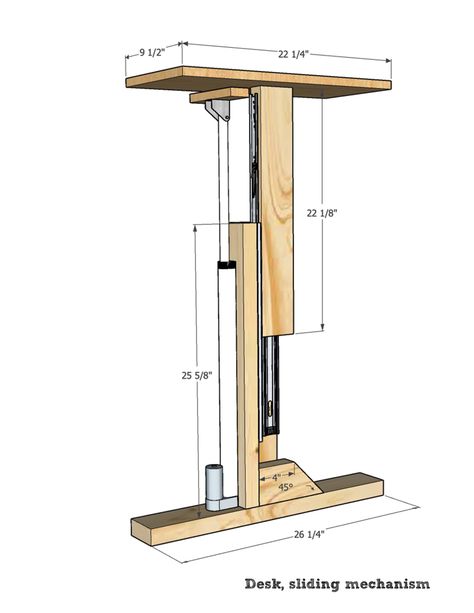 DIY Electric Standing Desk – Everyday Knosticism Adjustable Table Design, Standing Desk Diy Adjustable, Standing Desk Plans, Diy Standing Desk Plans, Diy Standing Desk, Standing Table, Electric Standing Desk, Wood Shop Projects, Diy Artwork