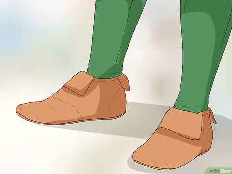 How to Make a Peter Pan Costume: 15 Steps (with Pictures) Female Peter Pan, Diy Peter Pan Costume, Disfraz Peter Pan, Peter Pan Shoes, Peter Pan Kostüm, Peter Pan Costume Kids, Peter Pan Halloween, Peter Pan Hat, Baby Shoes Diy Pattern