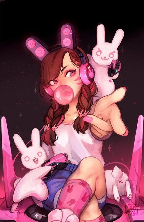 Overwatch has developed quite a fan art following.... - D.va fanart fan art, bunnies, cute | pink #overwatch #Dva D.va Wallpaper, D.va Art, Overwatch Wallpapers, D.va Overwatch, Overwatch Fan Art, Overwatch 2, Wallpaper Animes, Video Game Art, Gamer Girl