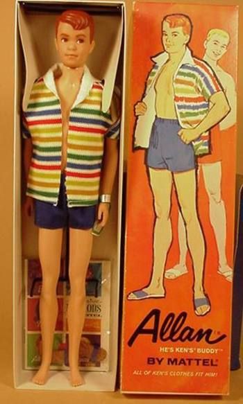 Allan, he’s Ken’s “buddy”. 1964. Play Barbie, Barbie Family, Barbie Vintage, Ken Doll, Barbie I, Barbie Accessories, Vintage Barbie Dolls, Childhood Toys, Barbie Friends