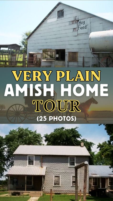 This Amish home has a very rustic, old-timey look. Seymour is a plain settlement where many homes have a distinctive shingle-siding plain look to them. I’ve seen numerous photos of the exteriors of Seymour homes, but I’ve never seen inside one of these plain Amish abodes. Check this out! Amish Interior Design, Amish House Interior, Amish House Plans, Amish Homes Interior, Amish Decor, Old Fashioned Farmhouse, Amish Home, Amish House, Amish Culture