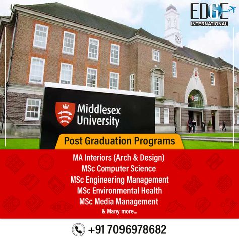 𝗠𝗶𝗱𝗱𝗹𝗲𝘀𝗲𝘅 𝗨𝗻𝗶𝘃𝗲𝗿𝘀𝗶𝘁𝘆 🏫 is a proud international community, with almost 150 different nationalities settled across our #London 🎡 and overseas ✈️ campuses.

Visit #EdgeInternational️ - #Vadodara Today and 𝗦𝗲𝗰𝘂𝗿𝗲 𝗬𝗼𝘂𝗿 𝗦𝗲𝗮𝘁 for your desired 📖 course at 🏫 Middlesex University.

☎️ 𝗔𝗽𝗽𝗼𝗶𝗻𝘁𝗺𝗲𝗻𝘁 𝗱𝗼𝗻𝗲 𝘃𝗶𝗮 𝗖𝗮𝗹𝗹: +91 - 7096978682  @edgeinternational Different Nationalities, Middlesex University, Engineering Management, Graduation Post, Environmental Health, Computer Science, University, Engineering, Science