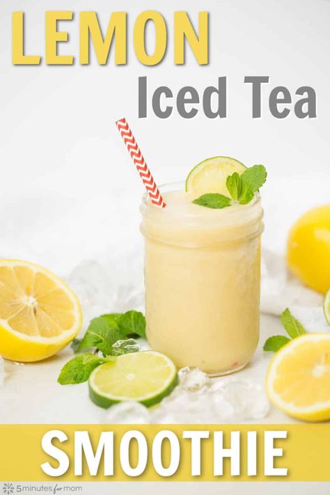 Lemon Iced Tea Smoothie Recipe Breakfast Munchies, Tea Smoothie Recipe, Alcoholic Recipes, Bedtime Snack, Lemon Iced Tea, Lemon Aid, Lemon Smoothie, Banana Apple Smoothie, Tea Smoothie