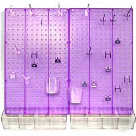 This could be a super-cute craft room addtion: plastic pegboard organizer kit