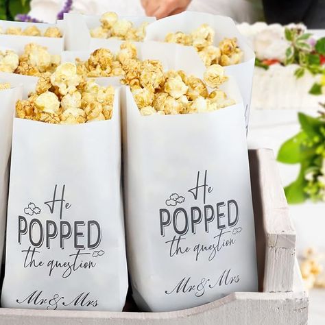 ANTING He Popped the Question Popcorn Bags Engagement Party Favors Popcorn Bags Wedding Bridal Shower Engaged Goody Snack Treat Bags Grease Resistant Engagement Goodie Bag, He Popped The Question Popcorn, Engagement Party Food Ideas, Popped The Question Popcorn, Engagement Party Recipes, Backyard Engagement Party Decorations, Chicken Pops, Popcorn Bags Wedding, Small Engagement Party