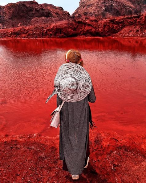 Red beach, Hormoz Island, also spelled Hormoz, is an Iranian island in the Persian Gulf. Located in the Strait of Hormoz, 5 miles off the Iranian coast, the island is part of Hormozgan Province, Iran. #redisland #beautifulislands #wonderfulplaces #hormozgan #southofiran #wonderlust #shetravelers #girlswhotravel #womenwhotravel #bestvacations #bestplacetogo #amazingplaces Hormoz Island, Arabian Nights Aesthetic, Pop Art Comic Girl, Iran Air, Visit Iran, Iran Culture, Iran Pictures, Iran Travel, Holiday Travel Destinations