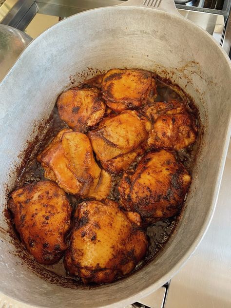 Cajun Sticky Chicken Recipe, Cajun Sticky Chicken, Sticky Chicken Thighs, Cajun Ninja, Sticky Chicken Recipe, Roaster Recipes, Mother Clucker, Chicken Finger Recipes, Cajun Food