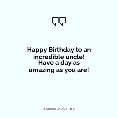 Birthdays are special occasions to celebrate and show your loved ones how much you care. If you have an uncle that you are close to, it’s important to... | # #BirthdayWishes Check more at https://www.ehindijokes.com/birthday-wishes-for-uncle/ Birthday Quotes For Uncle, Quotes For Uncle, Birthday Message For Uncle, Birthday Wishes For Uncle, Birthday Wish, Birthday Message, Have A Day, Wishes For You, Birthday Messages