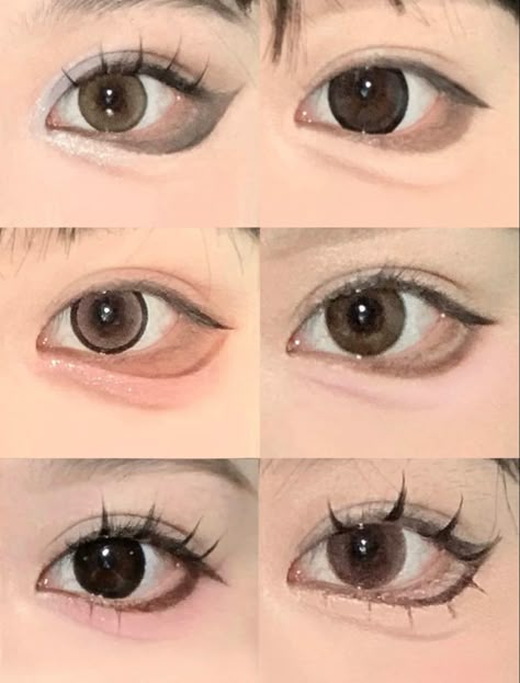 Punk Makeup Looks, Teknik Makeup, Dramatic Eyeliner, Makeup Doll, Eye Tricks, Anime Eye Makeup, Mekap Mata, Makeup Cute, Gyaru Makeup