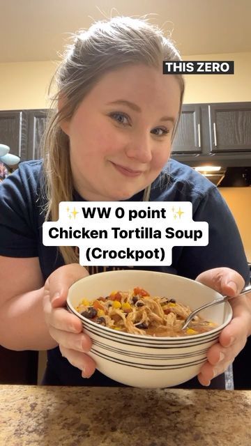 Meredith ✨ on Instagram: "✨WW 0 point Chicken Tortilla Soup✨ My mom (@motivatedmaestro) used to make this weekly while I was growing up and it has become a staple for me on my weight-loss journey. There are so many reasons why this recipe absolutely SLAPS. It’s a crockpot recipe, incredibly easy, delicious, filling, and ZERO POINTS on WW. This is a winner for people on a weightloss journey or those who just like good food. Remember to save and try this for your next busy weeknight or weekly me Weight Watcher Chicken Soup Recipes, Easy Ww Meals Crock Pot, Weight Watchers Tortilla Soup, Ww Tortilla Soup, Weight Watchers Soup Zero Points, Weight Watchers Zero Point Soup, Weight Watchers Creamy Tortilla Soup, Weight Watchers Chicken Tortilla Soup, Weight Watchers Chicken Tortilla Soup Crock Pot