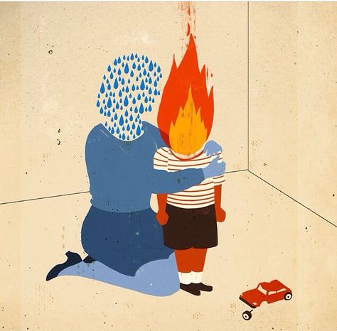 Emiliano ponzi Types Of Parenting Styles, Parenting Pictures, Reactive Attachment Disorder, Parenting Illustration, Conduct Disorder, Parenting Photography, Parenting Types, Gentle Parenting, Editorial Illustration