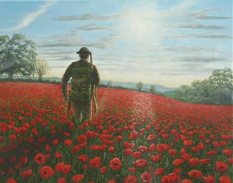 In Flanders Fields, Poppies Field, Ww1 Photos, Remembrance Day Art, Ww1 Art, Royal British Legion, Flanders Field, Military Artwork, Poppy Art