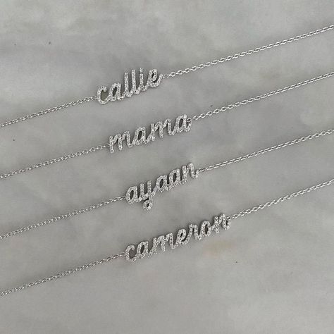 @lolajamesjewelry on Instagram: “Make It Personal with our “Diamond Script Lowercase Bracelet”! #bestseller 2️⃣0️⃣% off SITEWIDE with code: holiday20 💎🧊” Letter Example, Font Setting, A Script, Rose Gold Chain, Name Bracelet, Gorgeous Bracelet, Script Font, Lowercase A, Lower Case Letters