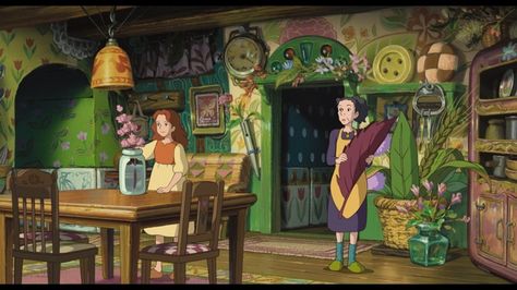 Arrietty House The Secret World Of Arrietty, Art Studio Ghibli, Secret World Of Arrietty, Chihiro Y Haku, 동화 삽화, Disney Japan, The Secret World, Film Anime, Beautiful Film