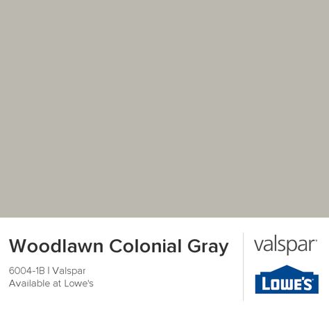 Woodlawn Colonial Gray by Valspar Stone Paint Color, Paint Colors Valspar, Valspar Paint Colors, Valspar Colors, Stone Paint, Living Colors, Ceiling Trim, Valspar Paint, Perfect Paint Color