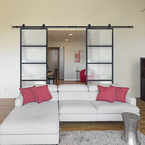 Glass sliding doors interior