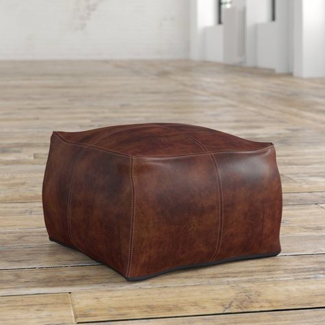 Square Pouf, Leather Pouf, Leather Decor, Living Room Style, Birch Lane, Home Store, Furniture Accessories, Basement, Home Goods