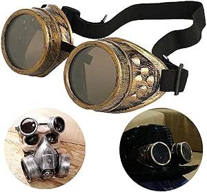 TamBee Steam Punk Goggles Women Cyberpunk Glasses Steampunk Glasses Halloween Glasses Cosplay Goggles Bronze Mechanic Goggles, Fantasy Glasses, Steam Punk Goggles, Wall E Costume, Punk Goggles, Cyberpunk Glasses, Goggles Women, Steampunk Glasses, Halloween Glasses