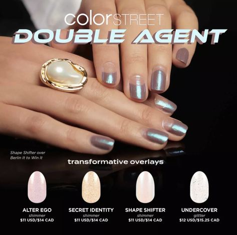 Gorgeous nail color and design combo! Nail Color And Design, Secret Identity, Shape Shifter, Double Agent, Stripped Nails, Nail Polish Strips, Nail Polish Remover, Nail Color, Alter Ego