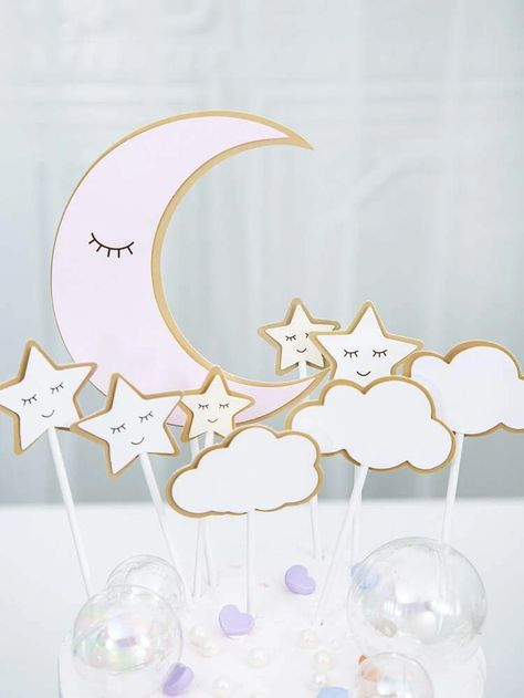 9pcs Star & Moon Pattern Cake Topper | SHEIN USA Moon Cake Topper, Pattern Cake, Patterned Cake, Design Cake, Moon Pattern, Cake Decorating Supplies, Moon Cake, Star Moon, Star Design