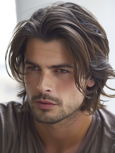 Discover 30 Shaggy Hairstyles for Men: Versatile Looks from Wavy to Straight Hair Male Haircuts Long Hair, Guy Haircuts Long Straight, Mens Long Haircut Layered, Medium Length Side Part Hair Men, Men With Longer Hair, Long Tousled Hair, Men S Medium Hairstyle, Mid Length Middle Part Hair Men, Men's Haircuts Medium Long