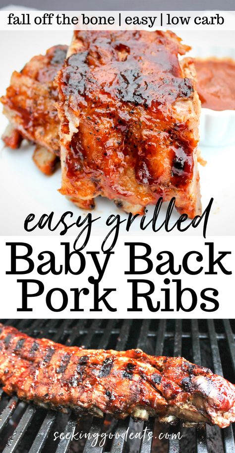 Ribs Recipe Grilled, Best Baby Back Ribs, Baby Back Ribs Recipe, Pork Ribs Grilled, Pork Back Ribs, Baby Back Pork Ribs, Rib Recipe, Bbq Pork Ribs, Easy Grilling Recipes