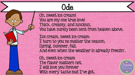 Free poetry lesson for upper elementary and middle school students. Write an ode! Ode Examples, Ode Poem, Scholarship Essay Examples, Foundation Ideas, Poetry Lesson, Creative Writing Inspiration, Poetry Tea, Narrative Writing Prompts, English Ideas